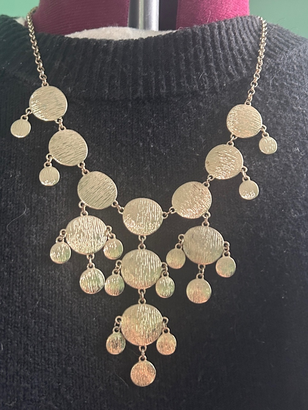 Gold Bubble Statement Necklace